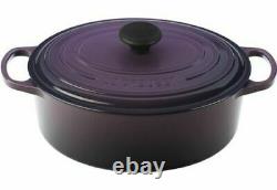 Nib Le Creuset Cassis Purple Classic Iron Cast Oval Dutch Oven 9.5 Qt Rare