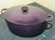 Nib Le Creuset Cassis Purple Signature Oval Dutch Iron Cast Oven 9 1/2 Qt Rare