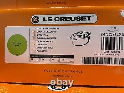 Nib Le Creuset Kiwi Vert Fruit Iron Cast Oval Dutch Oven 3.5 Qt Rare Color