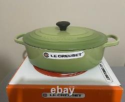 Nib Le Creuset Kiwi Vert Fruit Iron Cast Oval Dutch Oven 3.5 Qt Rare Color