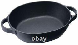 Oigen Casting Cook Top Stew Pan Oval CT-11 Cast Iron Japan PSTF201