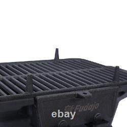 Oval Cast Iron Grill Outdoor Portable Charcoal Grill Enameled Camping Grill