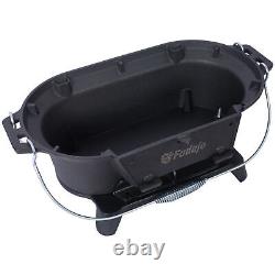 Oval Cast Iron Grill Outdoor, Portable Charcoal Grill Tabletop Cast Iron Skillet