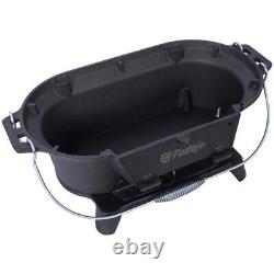 Oval Cast Iron Grill Portable Charcoal Tabletop Cast Iron Skillet Camping Stove