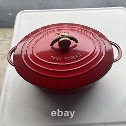 Paul Bocuse Nomar Red Cast Iron Oval Roaster Dutch Oven #31 Made In France