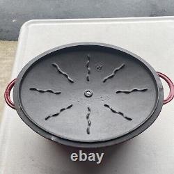 Paul Bocuse Nomar Red Cast Iron Oval Roaster Dutch Oven #31 Made In France