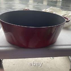 Paul Bocuse Nomar Red Cast Iron Oval Roaster Dutch Oven #31 Made In France