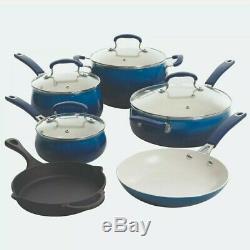 Pioneer Woman Classic Belly 10 Piece Ceramic Non-stick Cast Iron Cookware