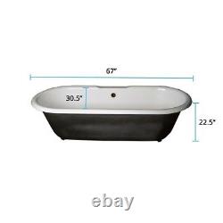 Primed Black Cast Iron Clawfoot Tub FEET NOT INCLUDED Renovator's Supply