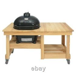 Primo Oval LG 300 Ceramic Grill With Cypress Counter Top Table Combo