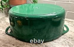 RARE VTG 1960's Cousances #20 (Le Creuset) Cast Iron Dutch Oven Hunter Green EUC