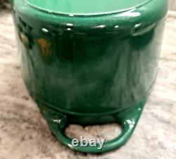 RARE VTG 1960's Cousances #20 (Le Creuset) Cast Iron Dutch Oven Hunter Green EUC