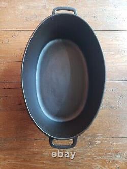 RARE Vintage Cast Iron MI-PET No. 4 OVAL ROASTER Western Foundry Co. Chicago