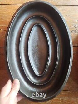 RARE Vintage Cast Iron MI-PET No. 4 OVAL ROASTER Western Foundry Co. Chicago