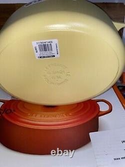 Rare Color Creuset Cast Iron Oval Wide 63/4 Quart Dutch Oven Mimosa Matte Finish