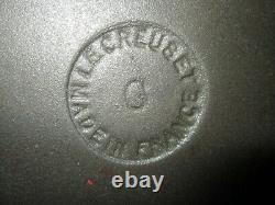 Rare G Vintage Le Creuset Enamel Cast Iron Oval Dutch Oven 7.5 Qt Dark Solid Red