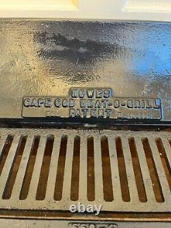 Rare Howes Cape Cod Heat-o-Grill Cast Iron BBQ Camping Grill Stove Fire Insert