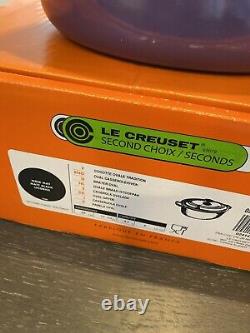 Rare Le Creuset 5 qt Oval Classic French Dutch Oven Purple Ultra Violet New