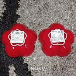 Rare! Le Creuset Flower Dish S Chinese Spoon Le Creuset Red With Box From Japan