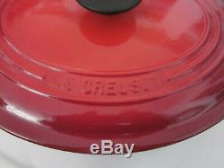Red Enamel Cast Iron Le Creuset Oval 3 1/2 3.5 Quart Dutch Oven Pot Roaster