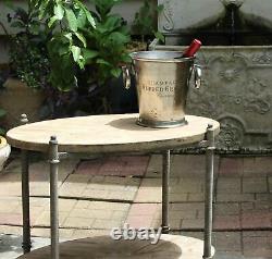 Rolling Bar Cart in Country Wood and Iron Shabby Chic