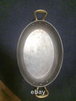 Ruffoni Historia Hammer Copper Oval Roasting Pan with Acorn Handles ITALY