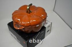 STAUB 11124806 3.5 qt. Pumpkin Cocotte Dutch Oven Burnt Orange Cinnamon NIB