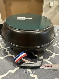 STAUB Cast Iron Oval Baker Roasting Pan 32 CM 2 1/4 QT Stackable Black/Teal NEW