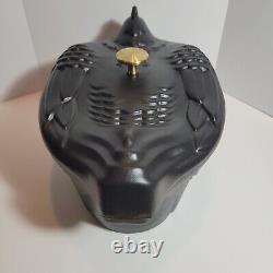 STAUB Enamled Cast Iron Rooster Chicken Hen French Oven Black Matte New Rare 5qt