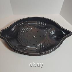 STAUB Enamled Cast Iron Rooster Chicken Hen French Oven Black Matte New Rare 5qt