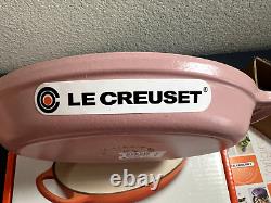 Set of Le Creuset Cast Iron Oval Baker 1qt 9.5 + Spoon Rest in Sugar Pink NIB