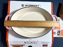 Set of Le Creuset Cast Iron Oval Baker 1qt 9.5 + Spoon Rest in Sugar Pink NIB