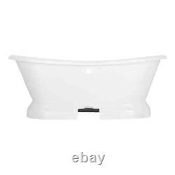 Signature HW-Frayser Cast Iron Double-Slipper Pedestal Tub 7 Rim Holes