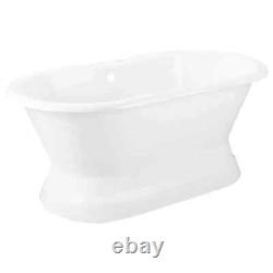 Signature Hardware 60 Henley Cast Iron Double Ended Pedestal Tub-7 Rim Holes