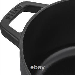 Specialty Shaped Cast Iron 6.25-qt Shallow Oval Dutch Oven-Black