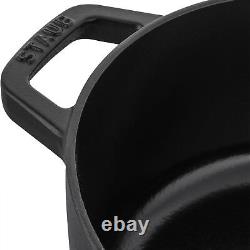 Specialty Shaped Cast Iron 6.25-qt Shallow Oval Dutch Oven-Black