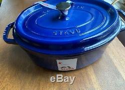 Staub 1102976 Oval Cast Iron Cocotte 5qt With BLUE FINISH