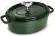 Staub 5.75 Quart Oval Cocotte Basil Green with Rooster Handle NEW