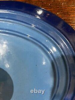 Staub Basix Enameled Cast Iron Oval Dutch Oven Blue 6 Qt #31 Made In France Vtg