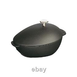 Staub Cast Iron 2-qt Mussel Pot Matte Black