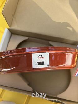Staub Cast Iron 9.5 Inches X 6.75 Inches Oval Baking Dish Rouge Red New