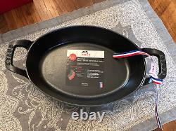 Staub Cast Iron Enamel Oval Gratin 9 3/4 X 6 7/8 New Graphite Gray