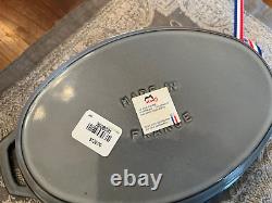 Staub Cast Iron Enamel Oval Gratin 9 3/4 X 6 7/8 New Graphite Gray