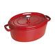 Staub Cast Iron Oval Cocotte, Dutch Oven, 7-quart, serves 7-8, Made in France