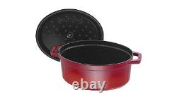 Staub Cast Iron Oval Cocotte, Dutch Oven, 7-quart, serves 7-8, Made in France