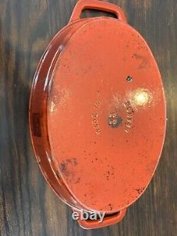 Staub Enameled Cast Iron Oval Gratin 13 Tomato Bisque Color? William Sonoma