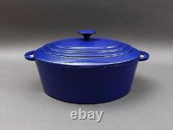 Staub France Basix #31 Blue Enamel Cast Iron Oval Dutch Oven Casserole 6 Qt