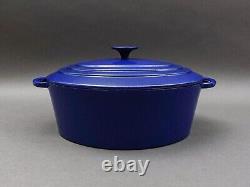 Staub France Basix #31 Blue Enamel Cast Iron Oval Dutch Oven Casserole 6 Qt