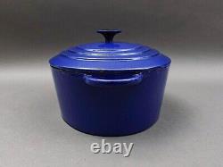 Staub France Basix #31 Blue Enamel Cast Iron Oval Dutch Oven Casserole 6 Qt