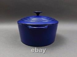 Staub France Basix #31 Blue Enamel Cast Iron Oval Dutch Oven Casserole 6 Qt